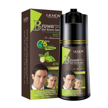 (200ml) Lichen Hair Color Shampoo For Men and Women