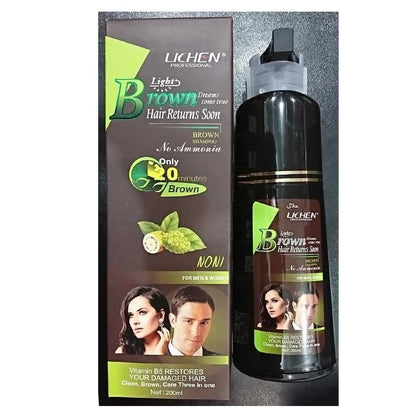 (200ml) Lichen Hair Color Shampoo For Men and Women